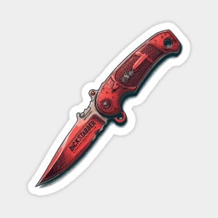 Red knife Professional Backstaber Magnet