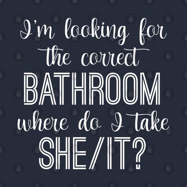 I'm Looking For The Correct Bathroom Where Do I Take She It by chidadesign