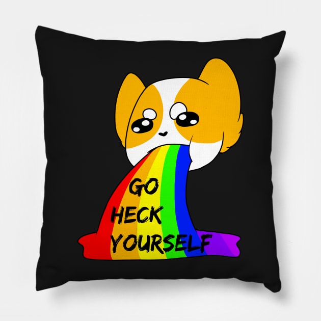 Go Heck Yourself Pillow by Gh0st