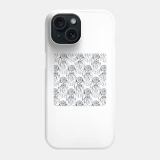 Classy Black dreamcatcher White Pattern Phone Case