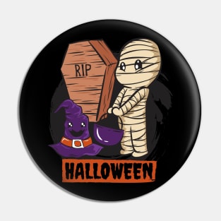 Trick or treat Little cute mummy Halloween cute scary little mummy Pin