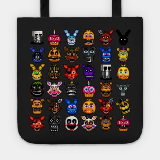 FNAF pixel art collage Tote