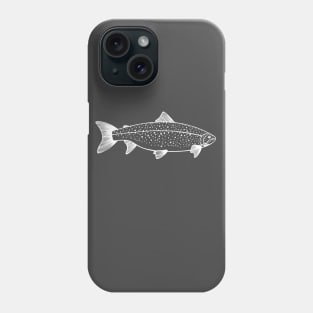 Landlocked Salmon detailed fish drawing Phone Case