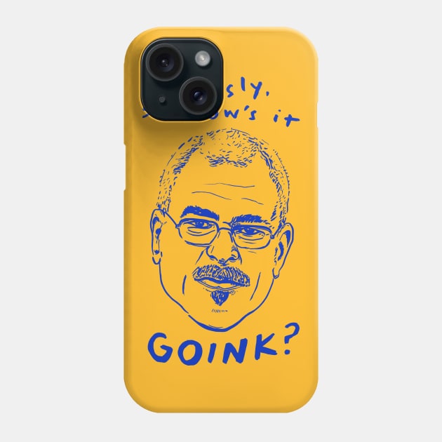 How's it Goink? (blue) Phone Case by Fastbreak Breakfast