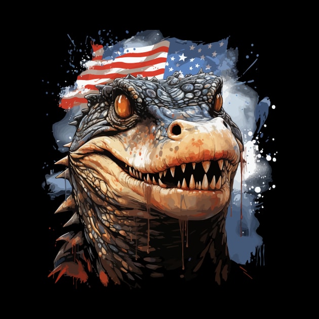 Patriotic Alligator by JH Mart