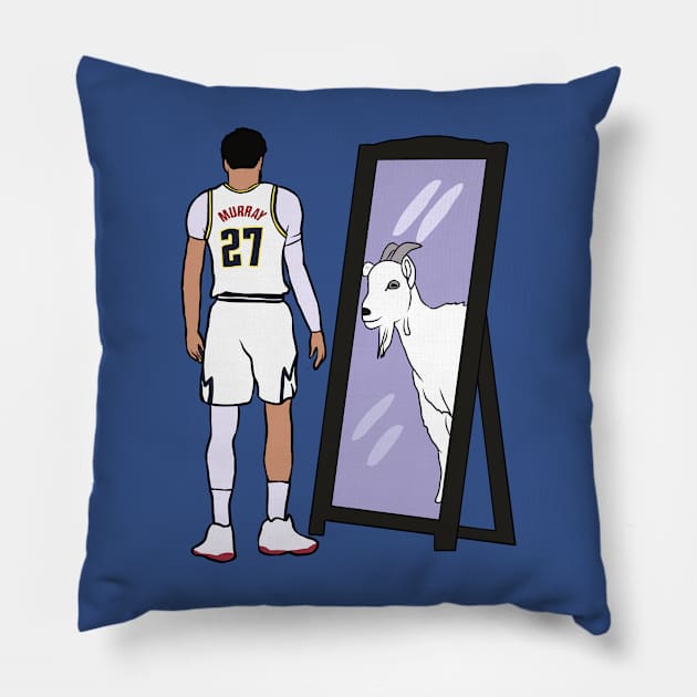 Jamal Murray Mirror GOAT Pillow by rattraptees