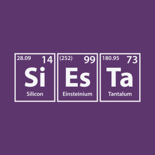 Siesta (Si-Es-Ta) Periodic Elements Spelling T-Shirt