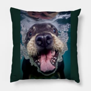 Dogs in Water #9 Pillow