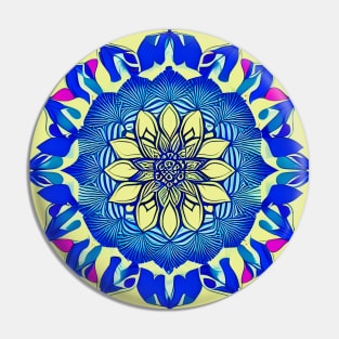 Lotus Mandala (Pale Yellow) Pin