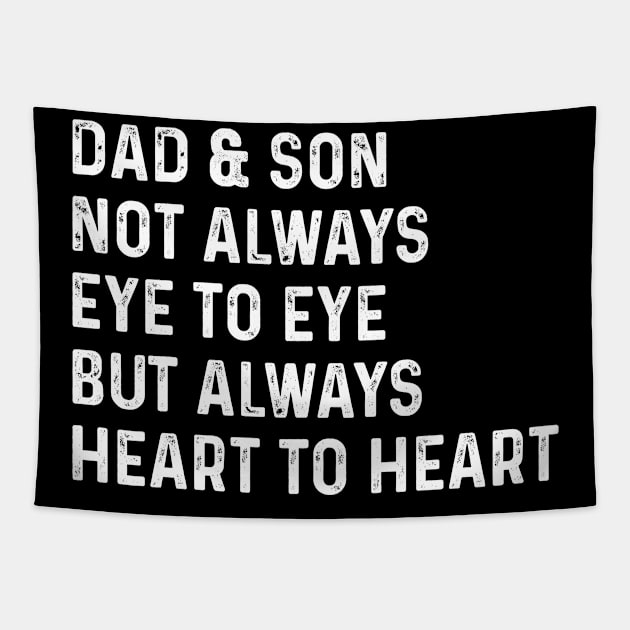 Dad and Son Not Always Eye to Eye Cool Tapestry by TeeTypo