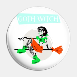 GOTH WITCH Pin