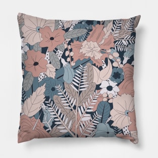 Tropical Florals (Frost) Pillow