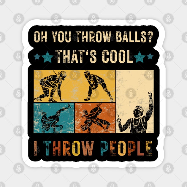 Oh, You Throw Balls? That's Cool, I Throw People Magnet by JessArty