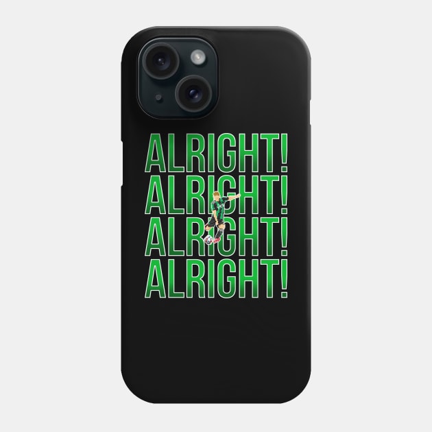 Alright! Alright! Alright! ATXFC Green Variant Phone Case by rokrjon