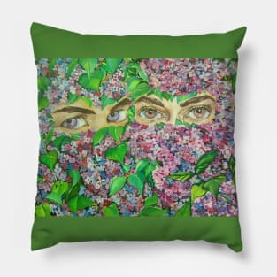 Lilac Vortex Oil Painting Pillow