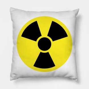 Nuclear radiation sign, nuclear warning symbol - radiation, energy, atomic power Pillow