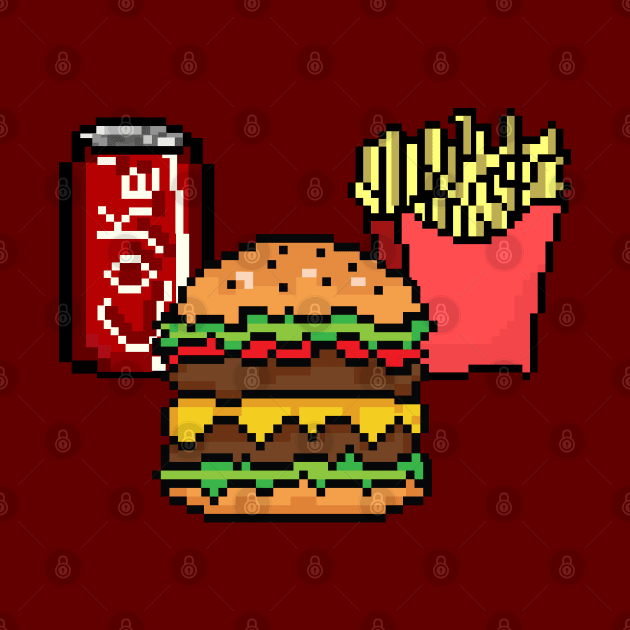 Hamburger pixelart by nurkaymazdesing