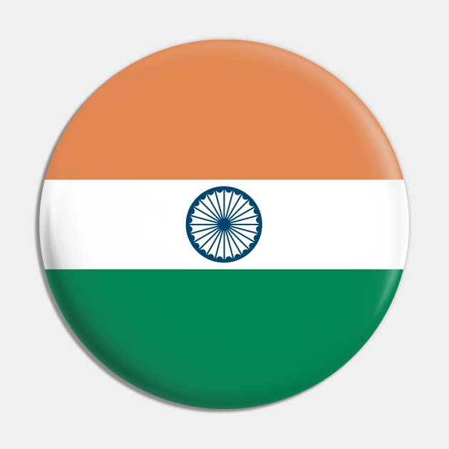 India Flag Pin by DetourShirts