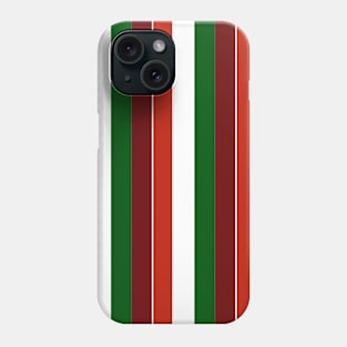 Stripes christmas modern abstract red green Phone Case