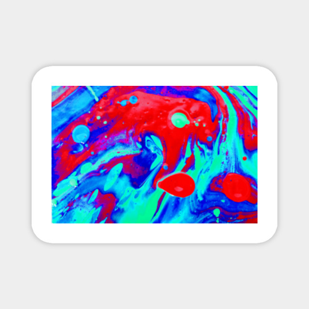 Abstract Art Bright Funky And Cool Fluorescent Paint Abstract