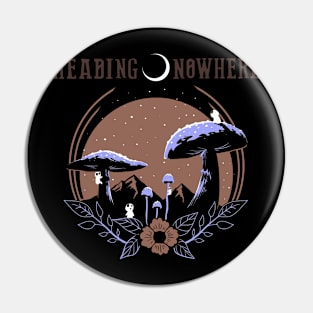 Heading Nowhere Brown/Purple Pin