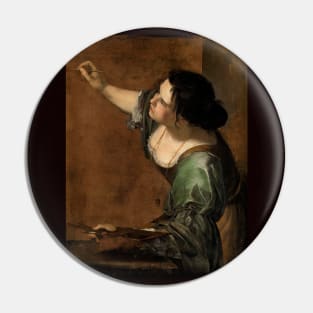 Self-Portrait as The Allegory of Painting  by Artemisia Gentileschi Pin