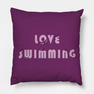 Pink love swimming with dolphins and whales Pillow