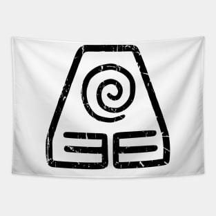 Earth black symbol Tapestry