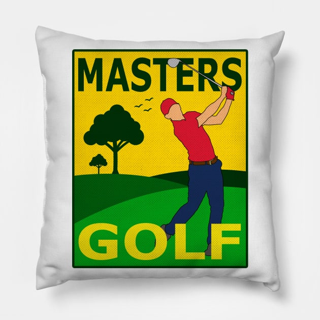 MASTERS GOLF Pillow by canzyartstudio