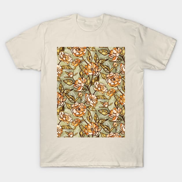 Floral Linework Triblend Tee / T Shirt