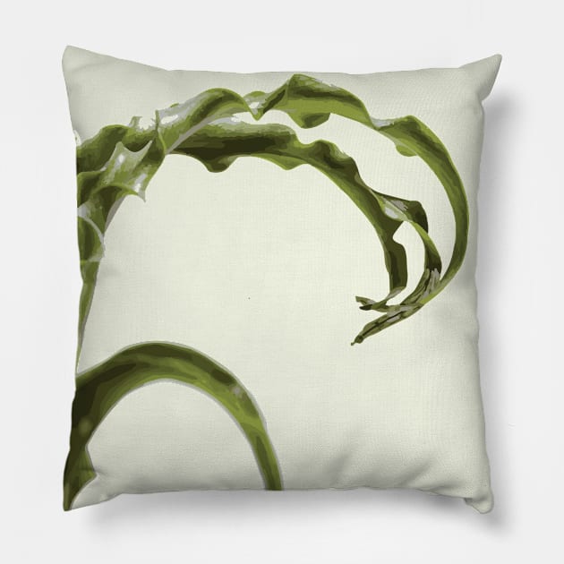 Spiral Leaves Pillow by Xilie