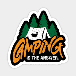 Vintage Style Camping, Tent Or RV Camping Gift Magnet