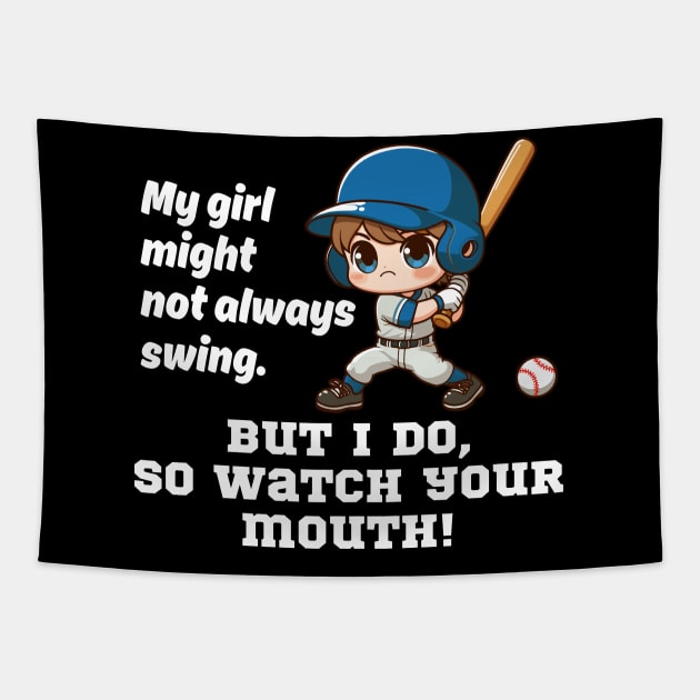 My Girl May Not Always Swing Tapestry by Etopix