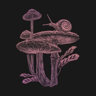 Mushrooms & Snail P T-Shirt