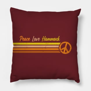 Peace Love Hammock - Sunset Retro Stripes Pillow