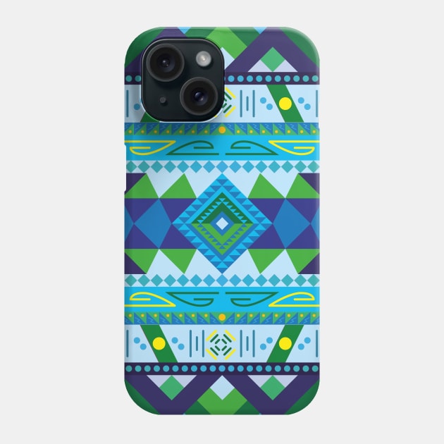Native American lush colour pattern design Phone Case by JDP Designs