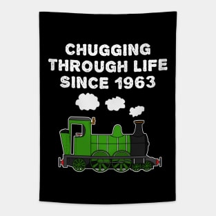 60th Birthday Train Chugging Through Life Since 1963 Tapestry