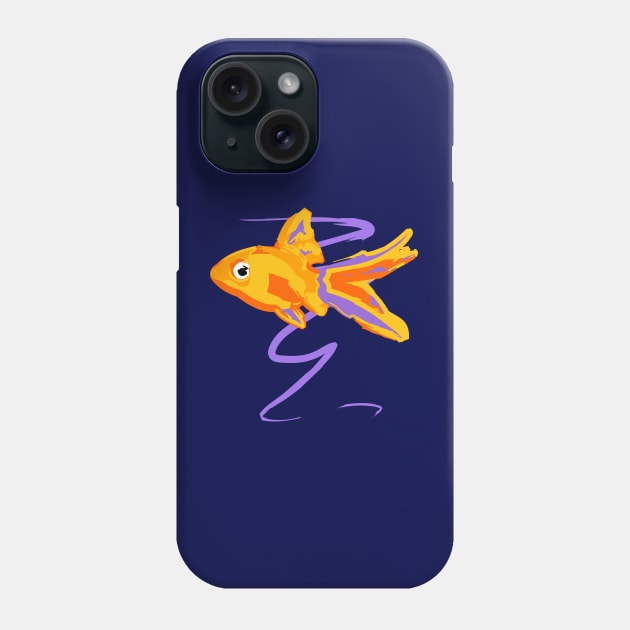 Beautiful Peaceful Goldfish Phone Case by evisionarts