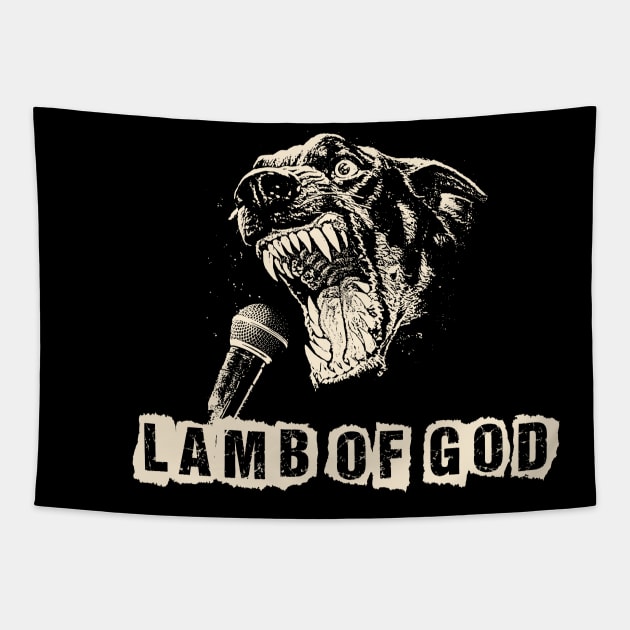 lamb of god ll beast scream Tapestry by angga108