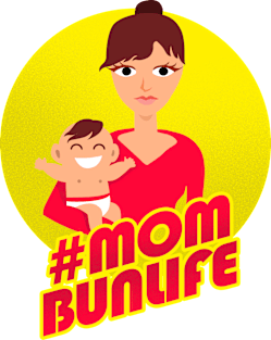 Mom Bun Life Funny Moms Mother Magnet