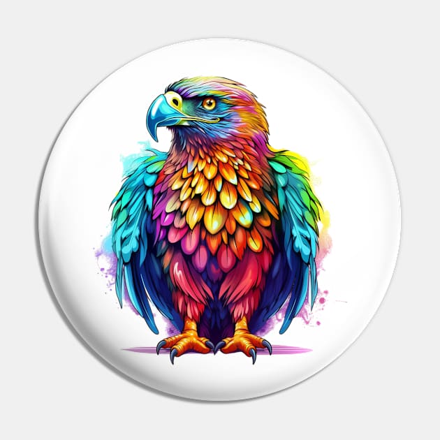 Colorful Eagle #4 Pin by Chromatic Fusion Studio