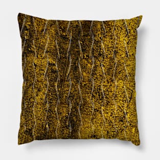 Geometric Pattern Texture Yellow Gold Pillow