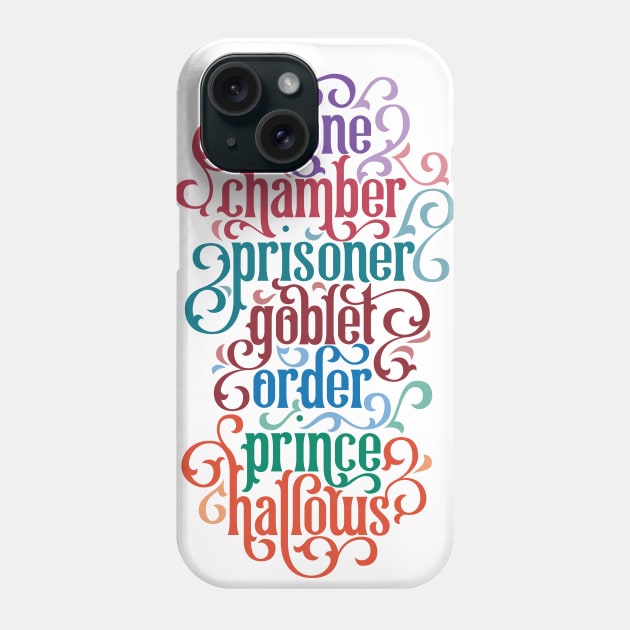 Seven Book Titles and Colors Phone Case by polliadesign