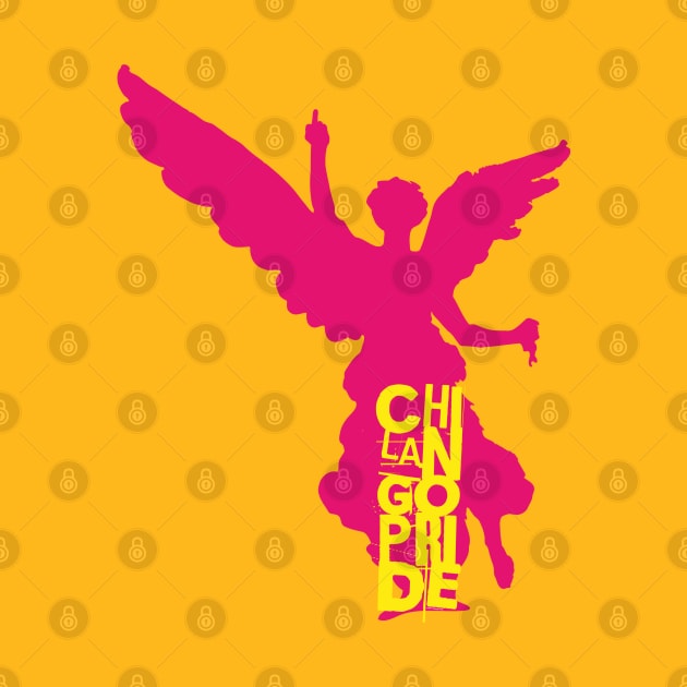 Chilango Pride / Orgullo Chilango Logo Version 2 with Attitude Pink Yellow by chilangopride