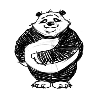 Panda Sketchy Drawing T-Shirt