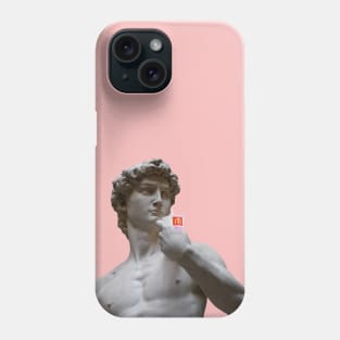 Minimalist Aesthetic - Statue of David in Pink Phone Case