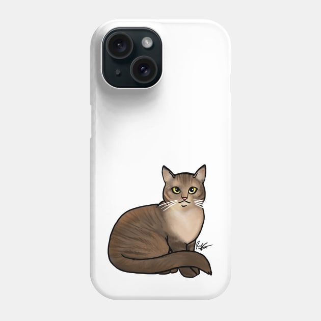 Cat - British Shorthair - Black and White Phone Case by Jen's Dogs Custom Gifts and Designs