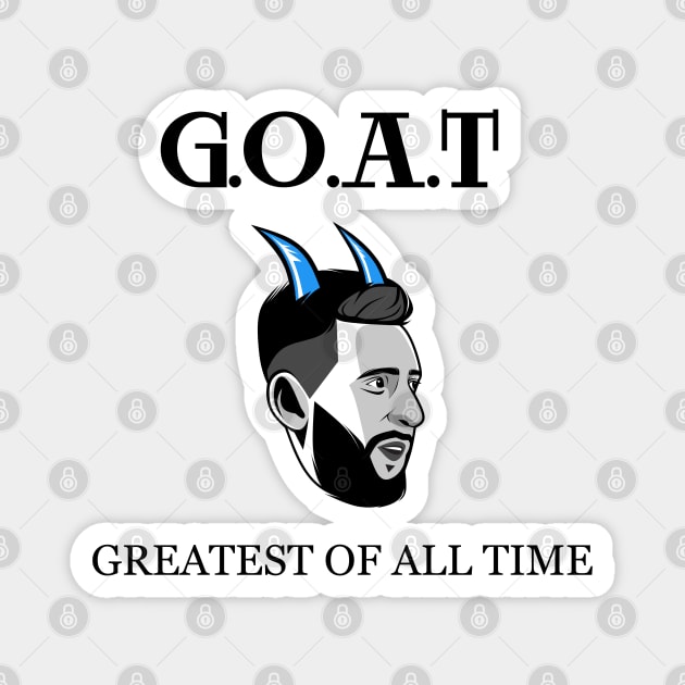 Messi GOAT - Greatest of All Time - ARG 22 Football Magnet by LanaIllust