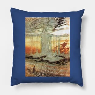 The Shipwrecked Man and the Sea - Arthur Rackham Pillow