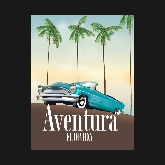 Aventura, Florida travel poster by nickemporium1